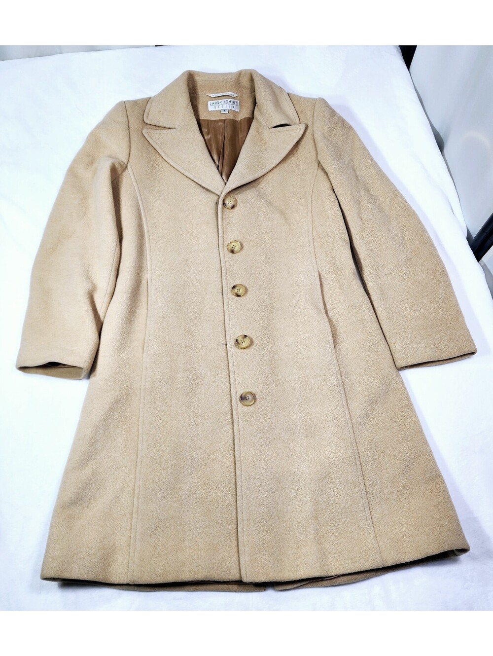 Vintage Larry Levine Women's 100% Pure Italian Camel Hair Coat Size 6